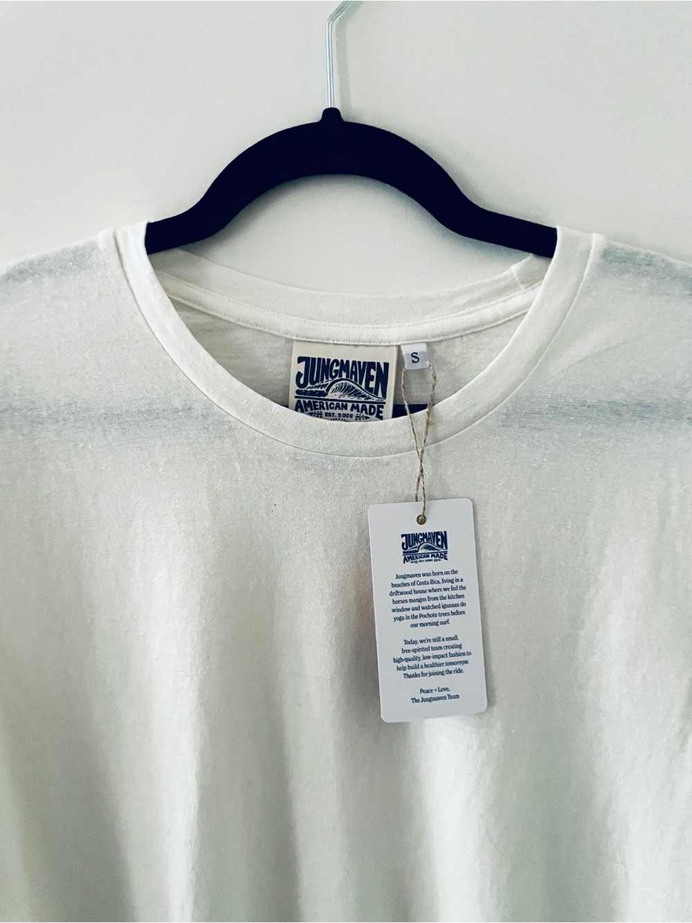 Jungmaven Encanto Long-Sleeve Crew Neck Shirt - Washed White / S - Picture 3 of 8